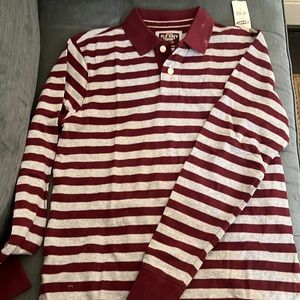 Maroon and grey striped sweater by Old Navy